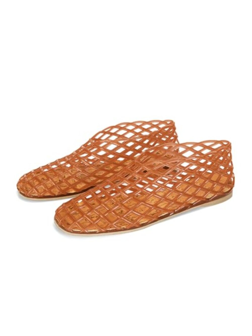 Jelly Mesh Ballet Flats Women Clear PVC Hollow Sandals Comfortable Beach Shoes - Picture 6 of 6